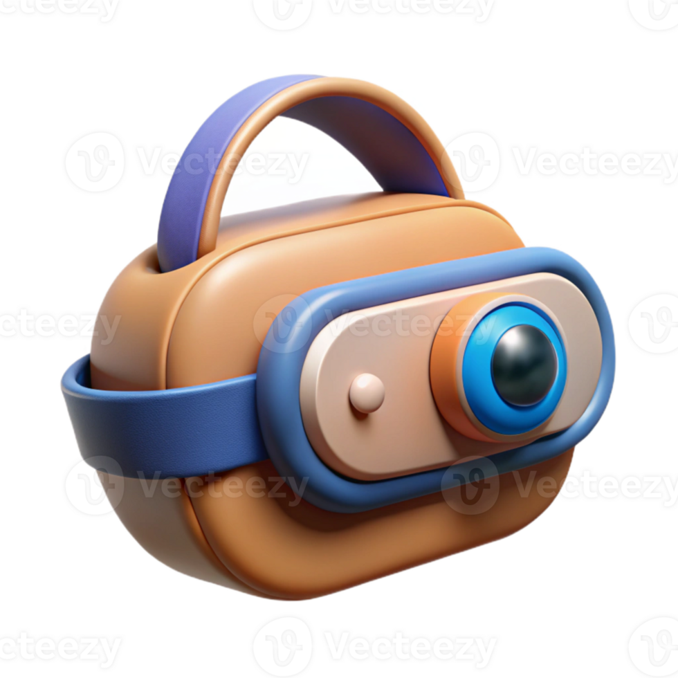 vibrant abstract Vr Headset with Eye Tracking Technology Isolated Element detailed png