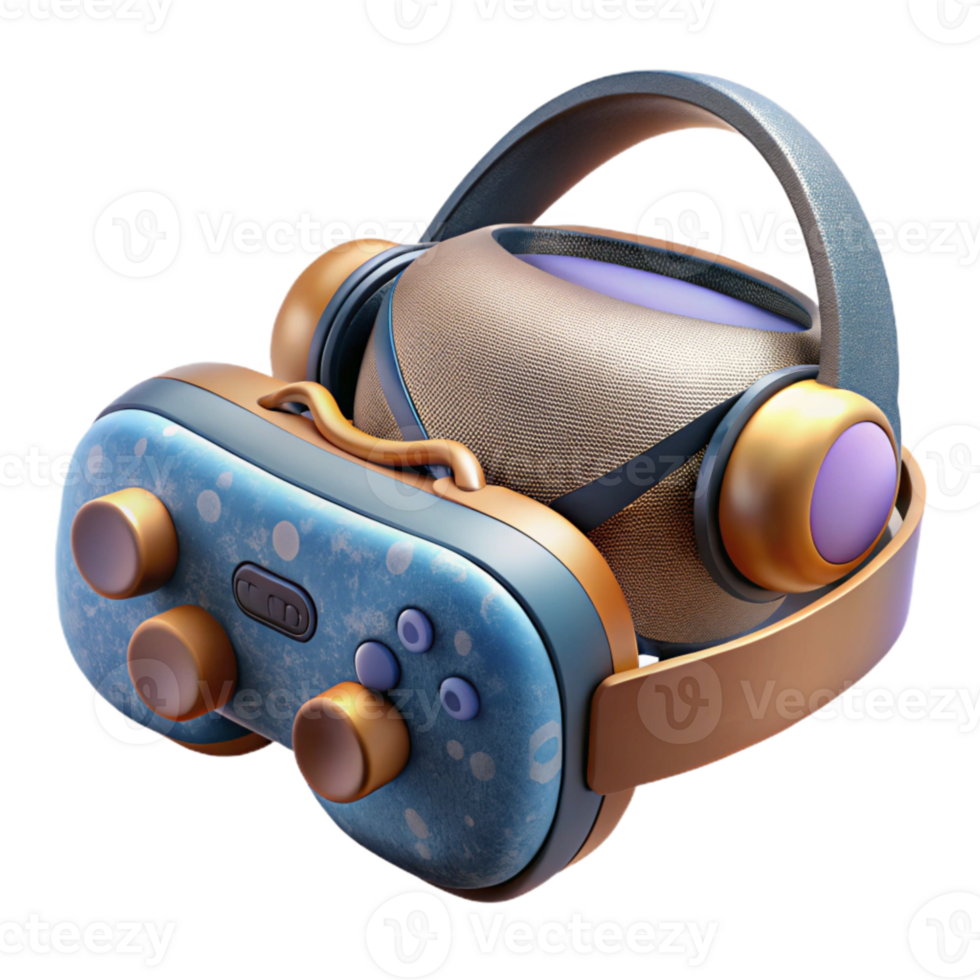 magnificent modern Vr Headset with Controllers Transparent Background high quality png