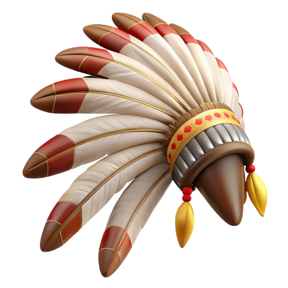 wonderful modern War Bonnet with Eagle Feathers Isolated Element professional png