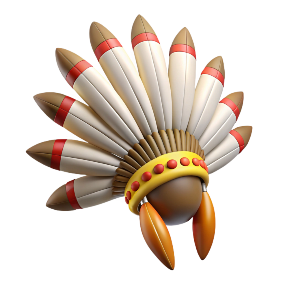 elegant rustic War Bonnet with Eagle Feathers Isolated Element genuine png
