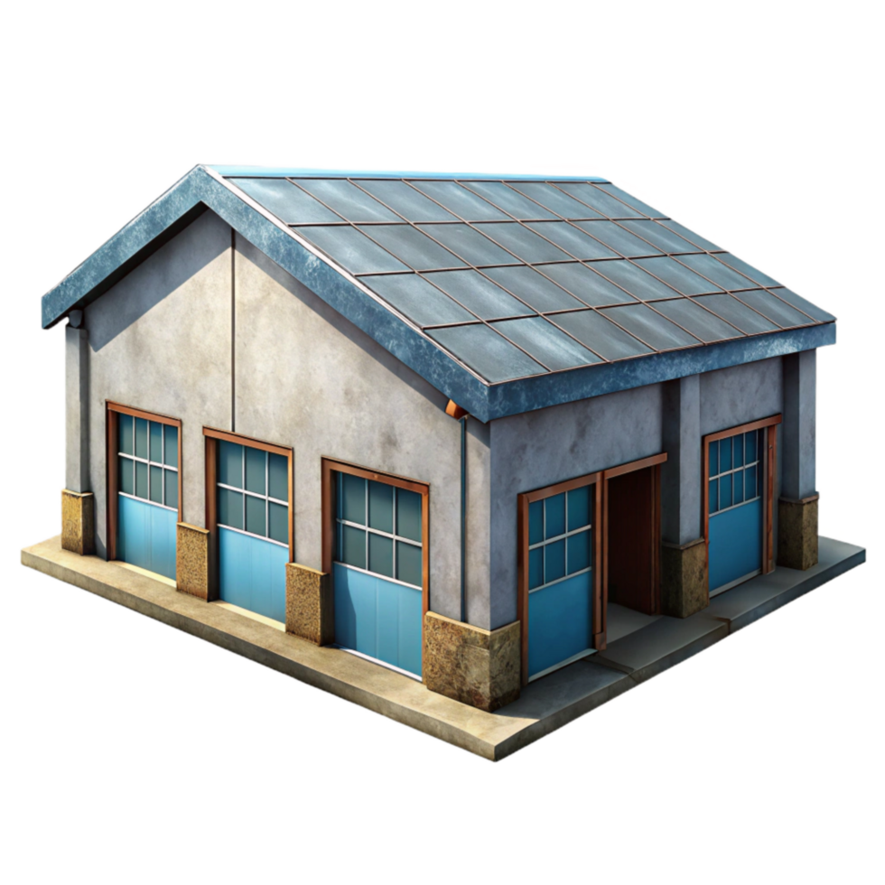 serene rustic Warehouse Building Transparent Background original png