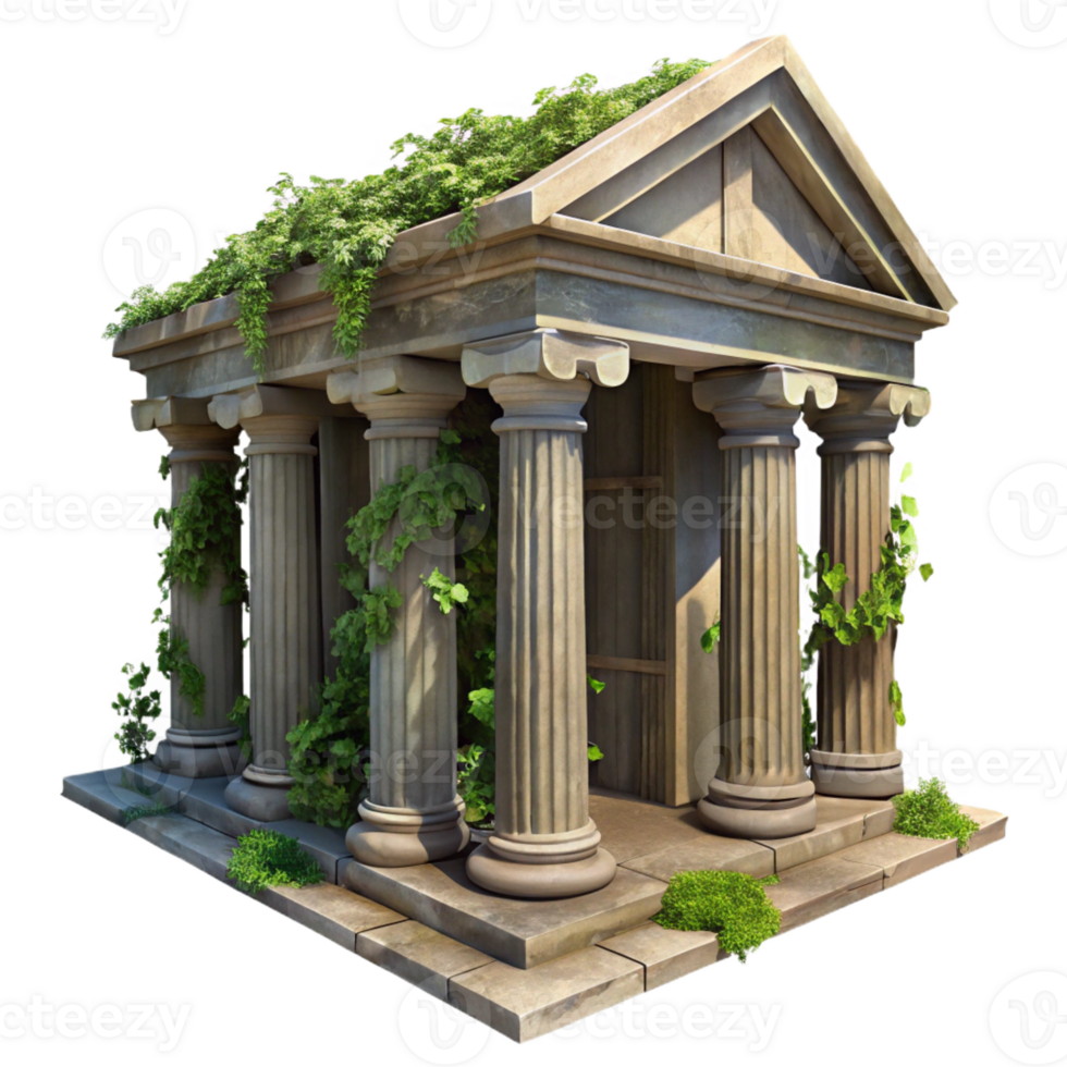 magnificent modern A Crumbling Ancient Roman Temple Overgrown exclusive png