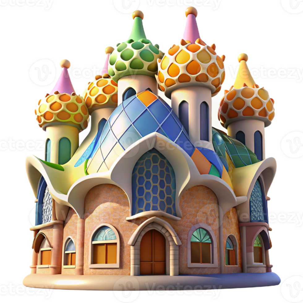extraordinary contemporary A Colorful Gaudi Inspired Building with Mosa genuine png