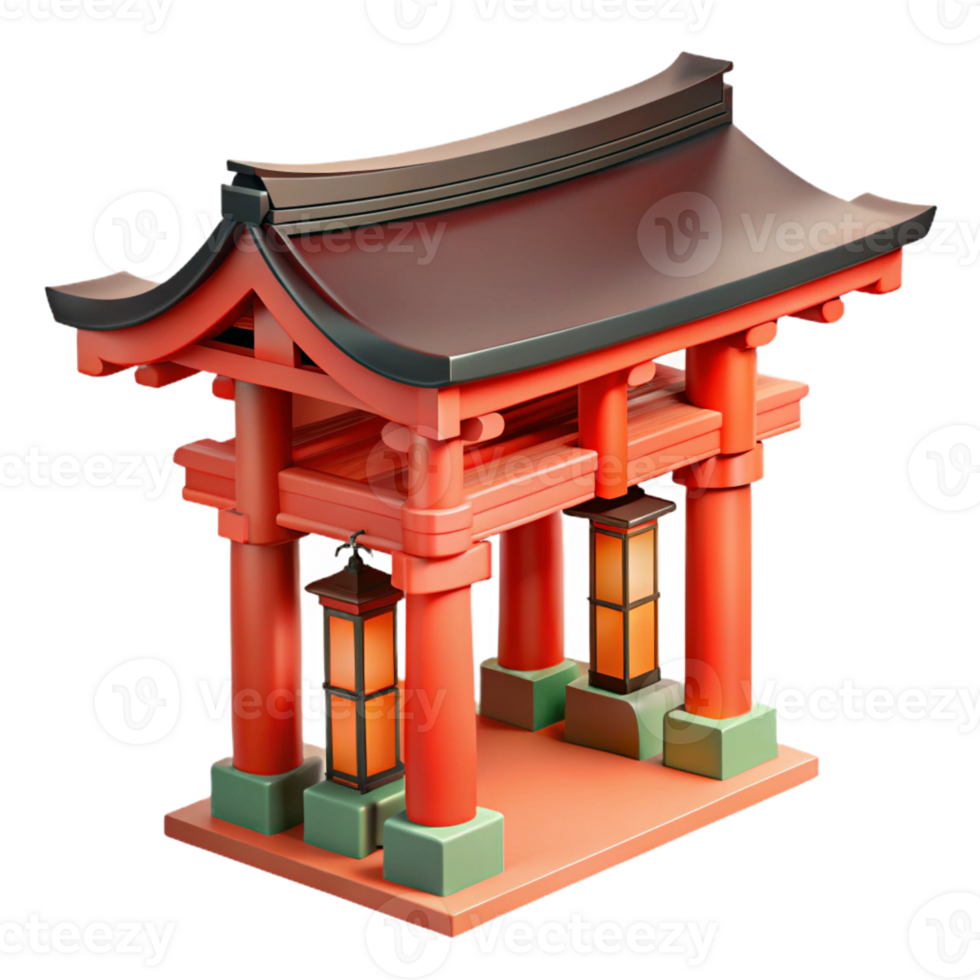 magnificent abstract A Traditional Japanese Temple with Intricat png