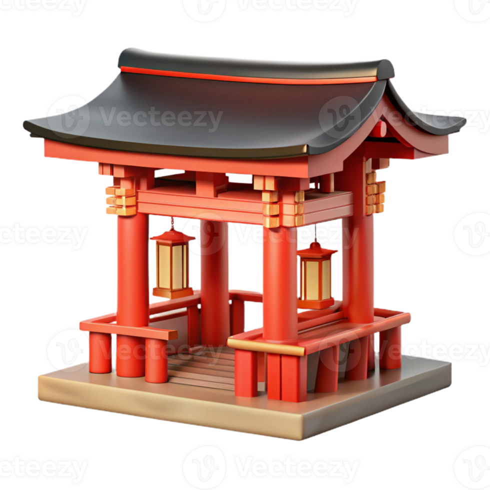 extraordinary minimalist A Traditional Japanese Temple with Intricat high quality png