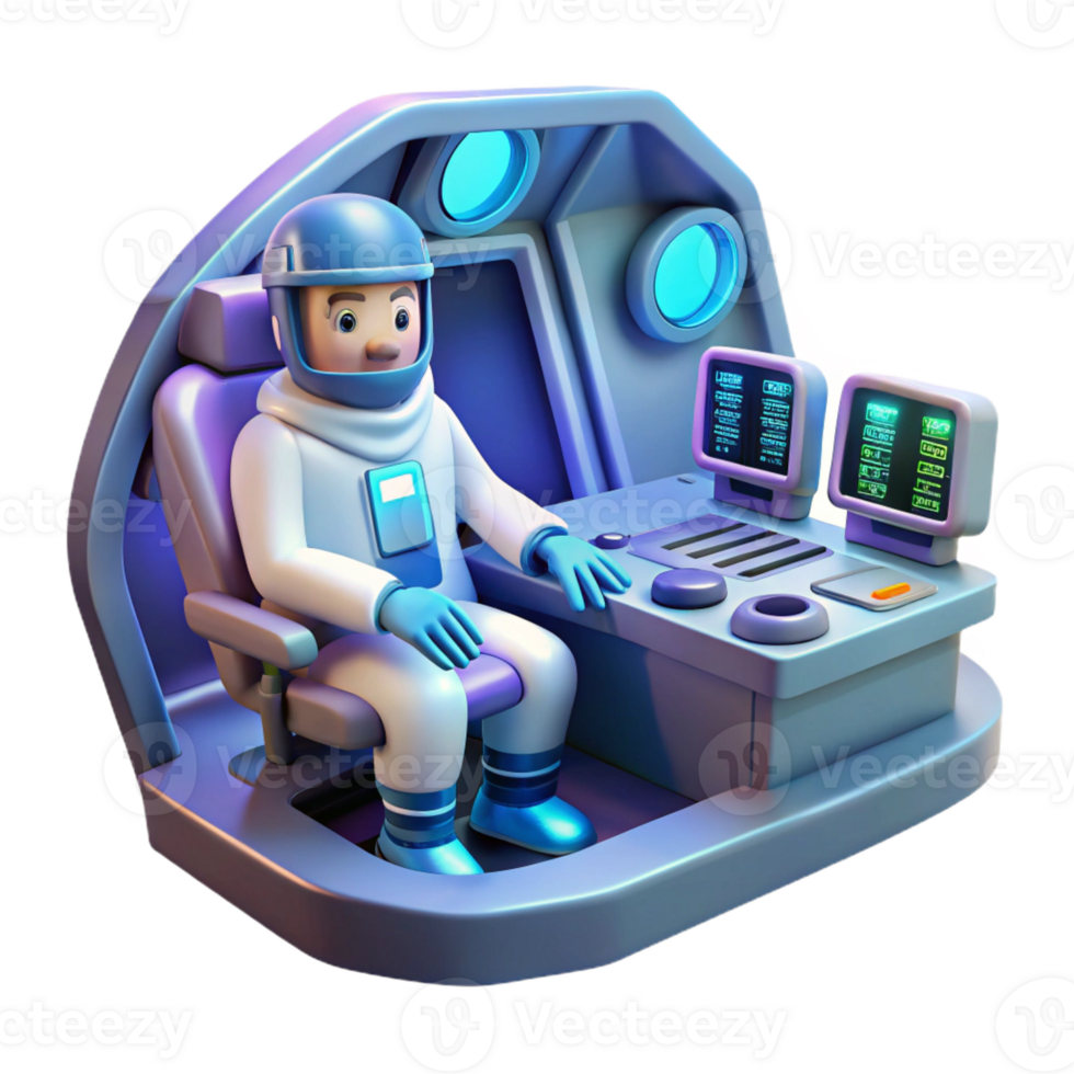 serene vintage Spaceship Interior Holographic Displays An professional png