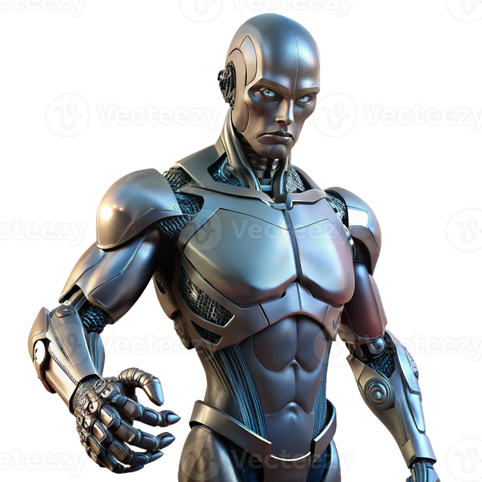 magnificent traditional Cyborg with a Prosthetic Arm Detailed Mech genuine png