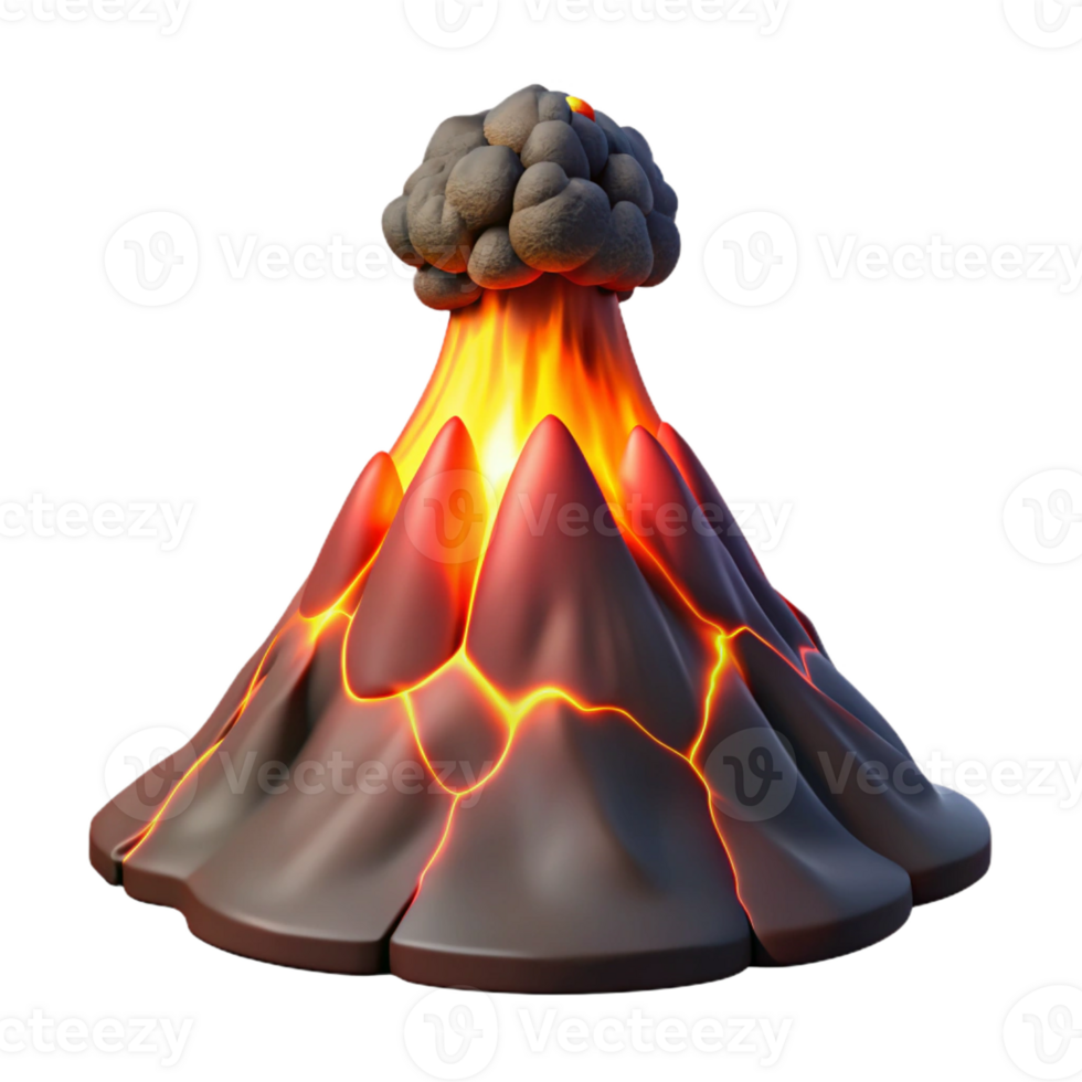 magnificent classic A Volcanic Eruption with Flowing Lava Dram genuine png