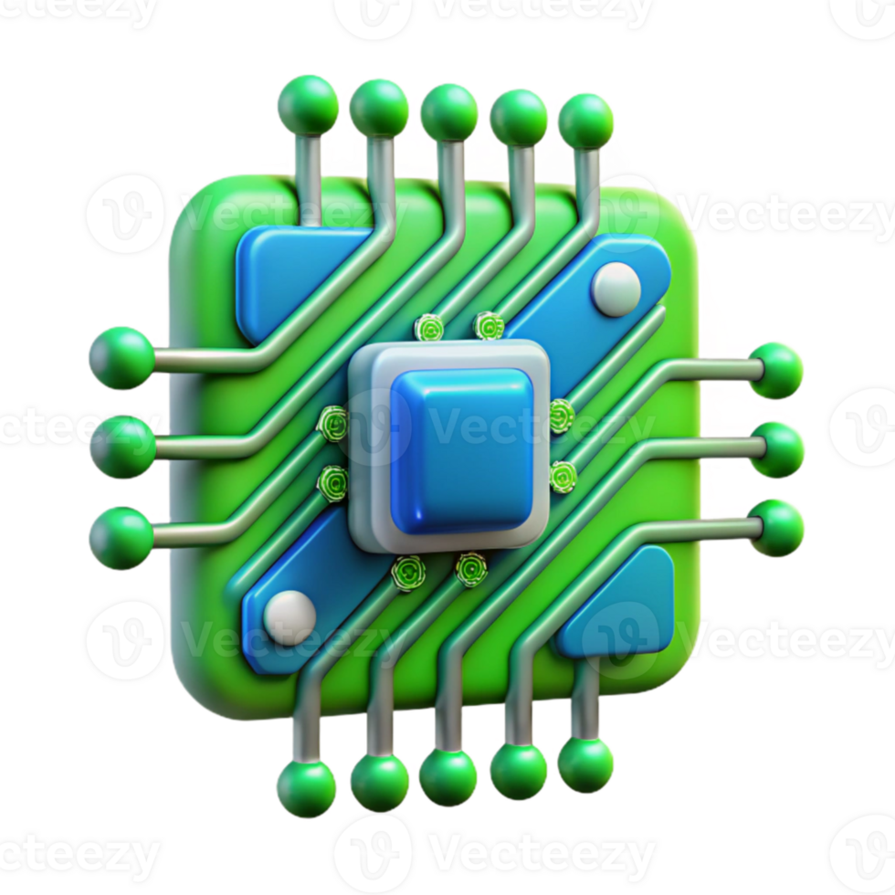 beautiful traditional Abstract Circuitry Pattern Green and Blue high resolution png