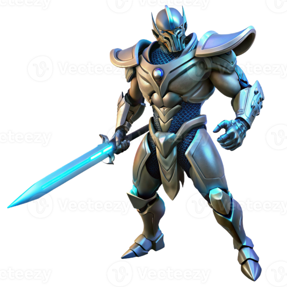 wonderful vintage A Cyborg Warrior Heavily Augmented with C authentic png