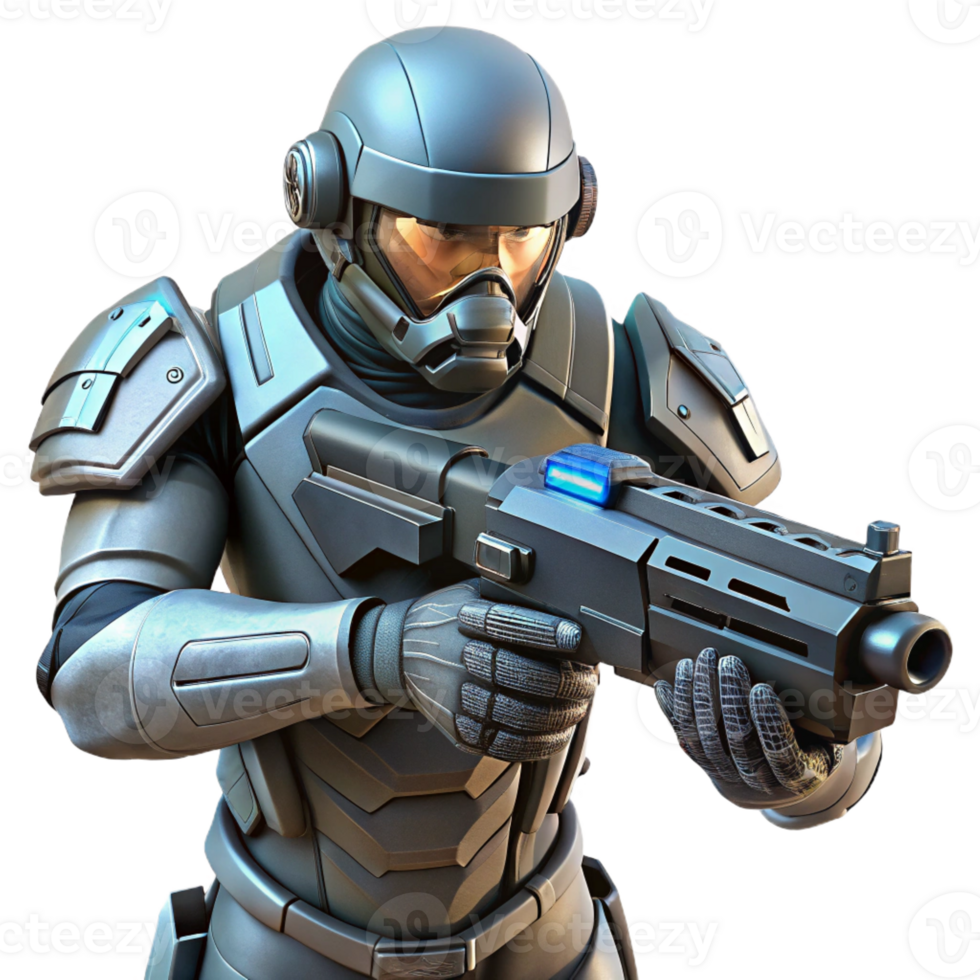 stunning traditional A Futuristic Soldier Wearing Advanced Po high quality png
