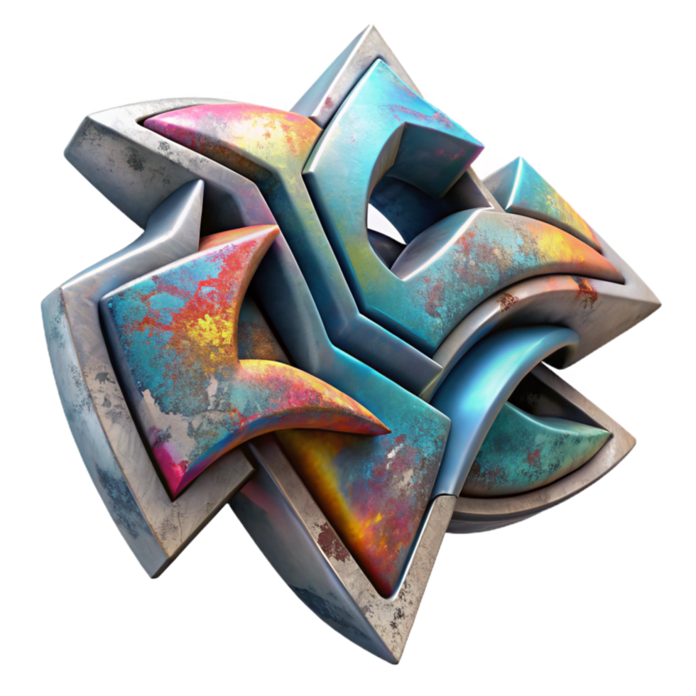 beautiful rustic Abstract Graffiti Design Cutout professional png