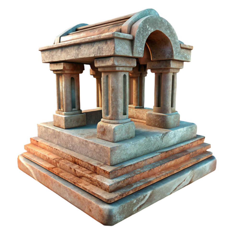 vibrant minimalist Abstract Monument Weathered Texture Transparent Background high resolution png