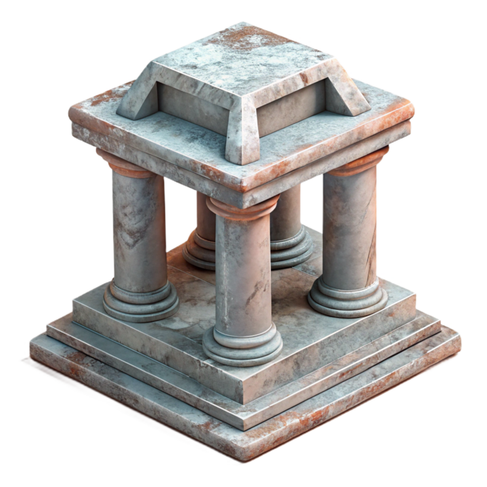 serene classic Abstract Monument Weathered Texture Transparent Background detailed png