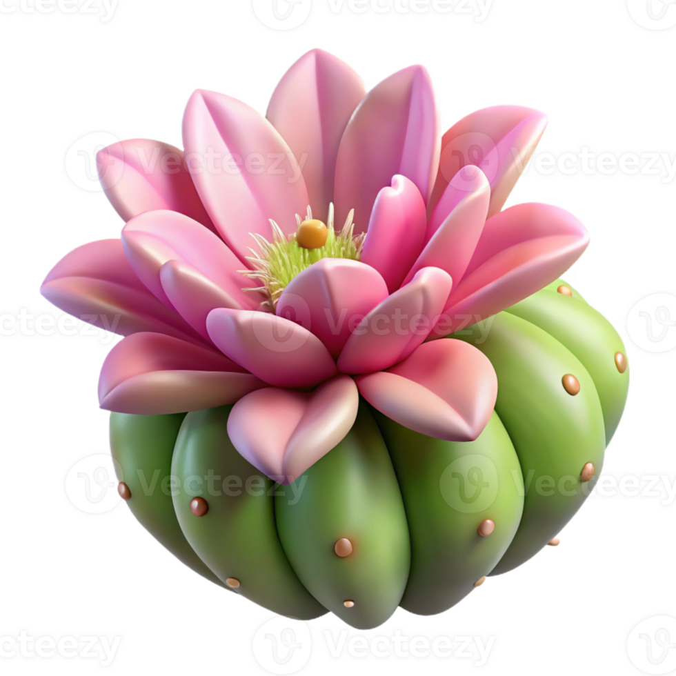 vibrant contemporary A Close Up of a Cactus Flower in Bloom Des professional png