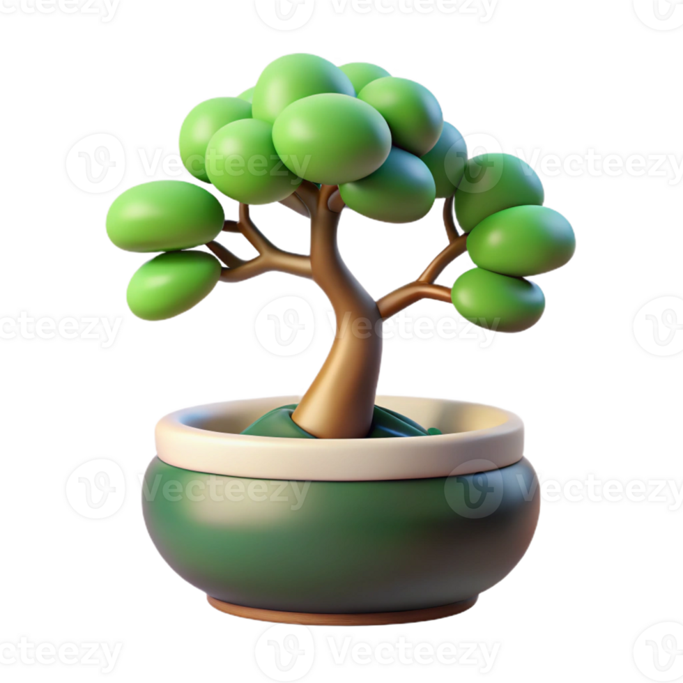 extraordinary modern A Bonsai Tree in a Minimalist Pot Soft Li authentic png