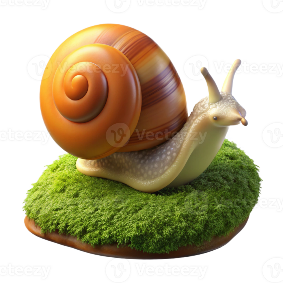 wonderful classic A Close Up of a Snail on a Mossy Rock authentic png