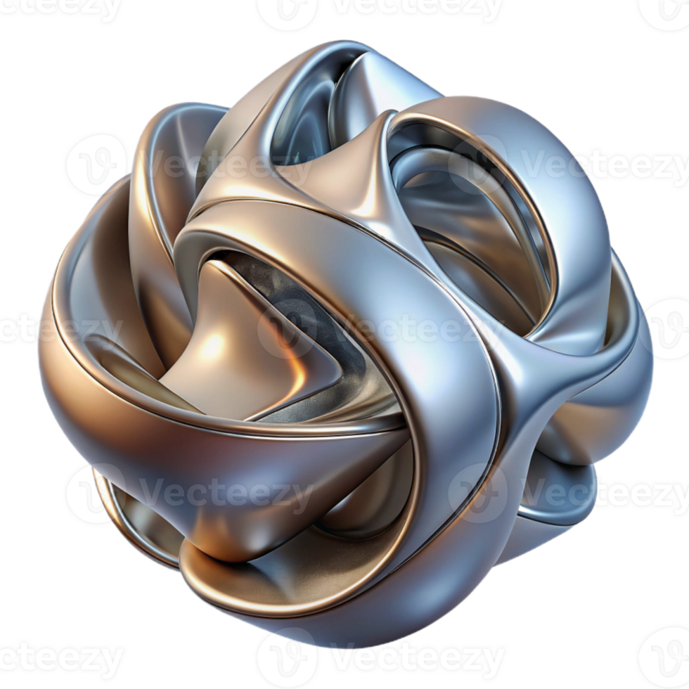 extraordinary vintage Abstract Sculpture Metallic Finish Transparent Element genuine png