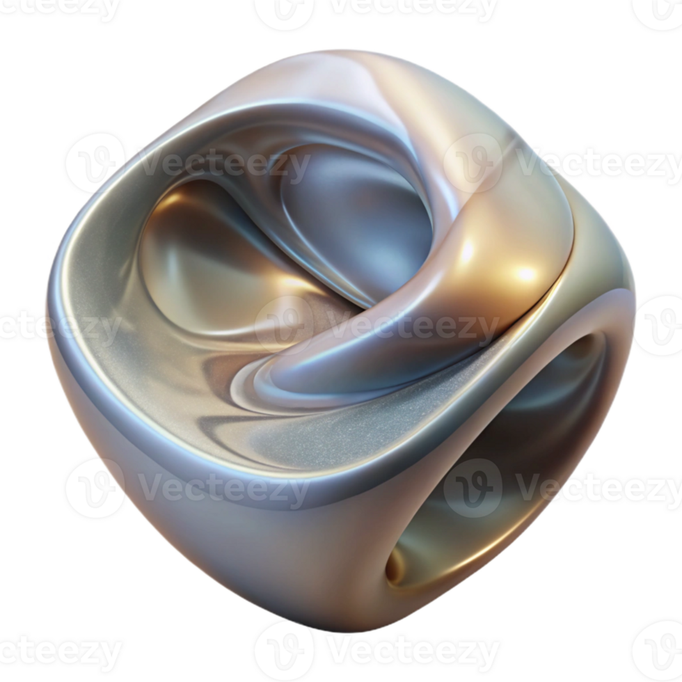 vibrant traditional Abstract Sculpture Polished Surface Transparent Background png