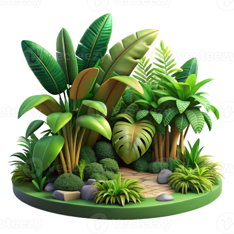 magnificent creative A Lush Jungle Scene with Vibrant Foliage T genuine png