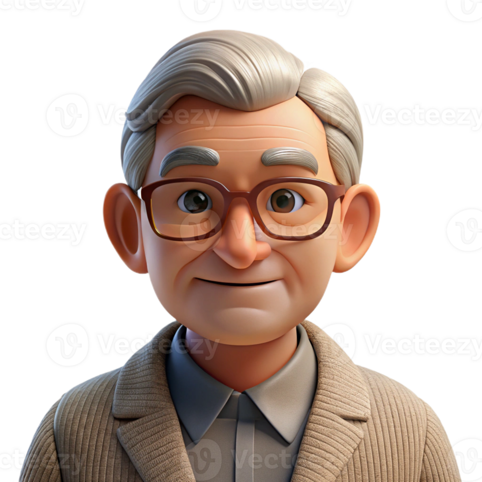 vibrant vintage Portrait of an Elderly Man with Deep Wrin exclusive png