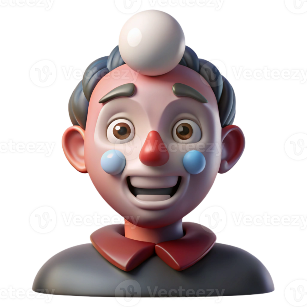 magnificent abstract Portrait of a Melancholic Clown with Exagg high quality png