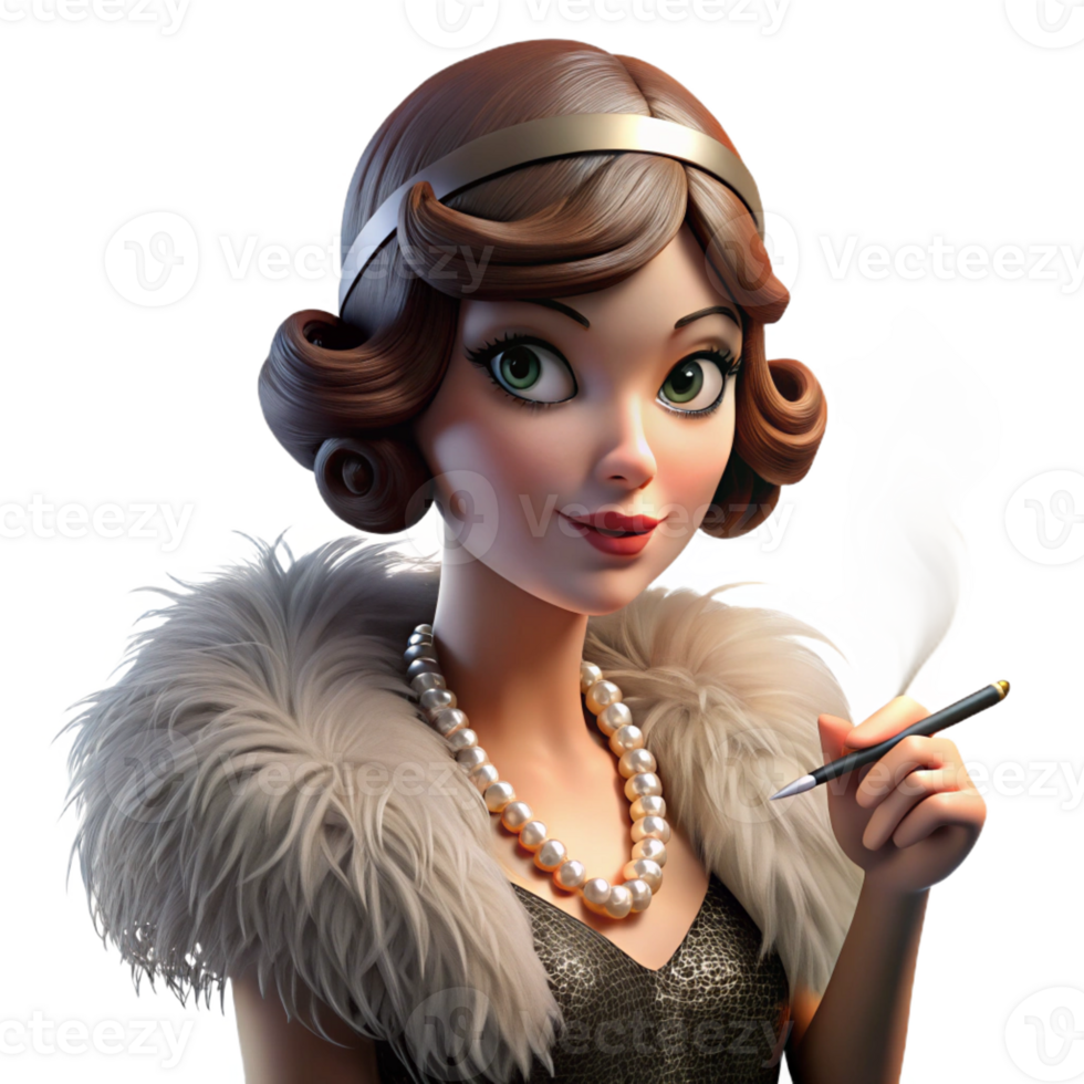 extraordinary rustic Portrait of a Glamorous S Flapper Gir genuine png