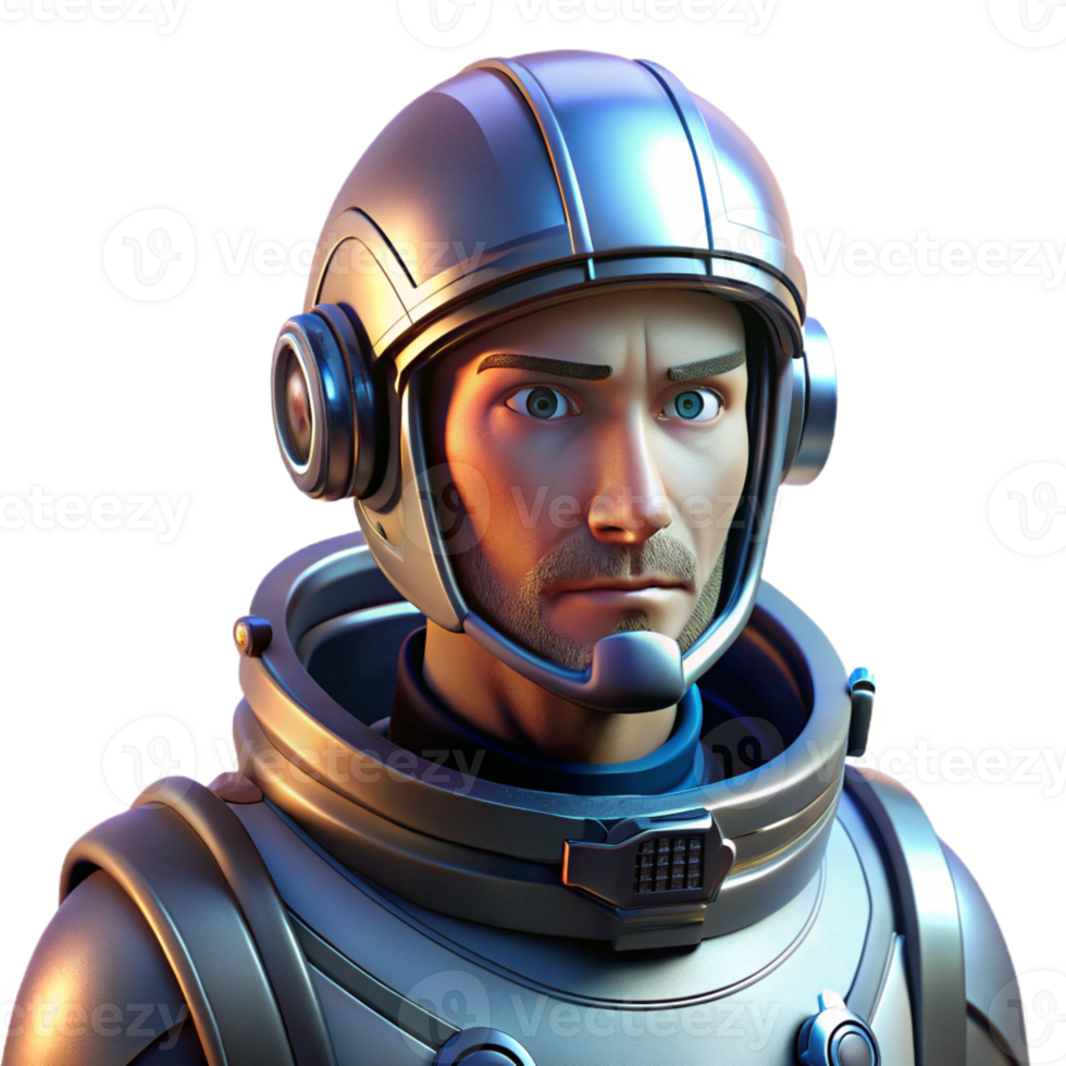 vibrant classic Portrait of a Futuristic Astronaut with a R premium png