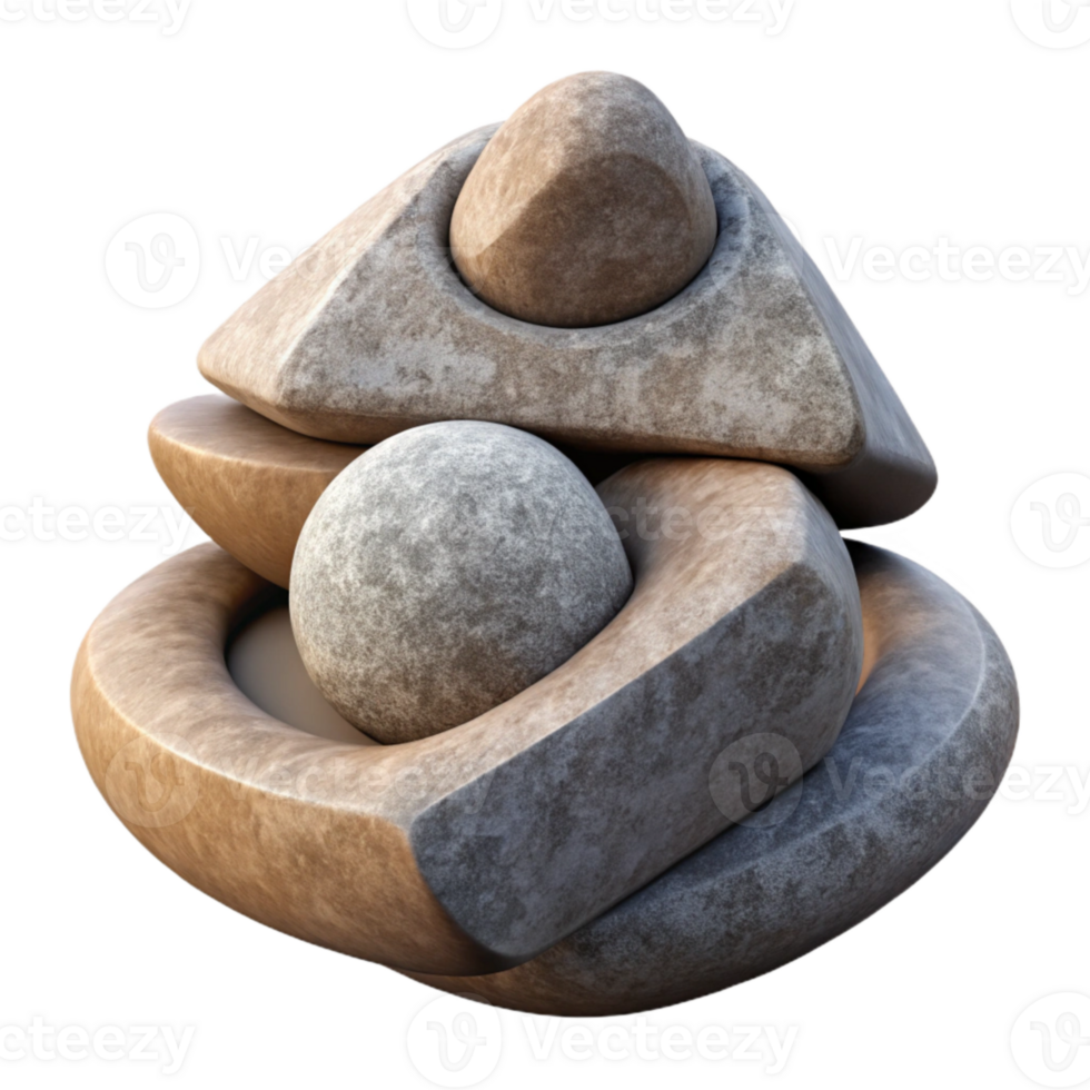 beautiful rustic Abstract Stone Sculpture Abstract Form exclusive png