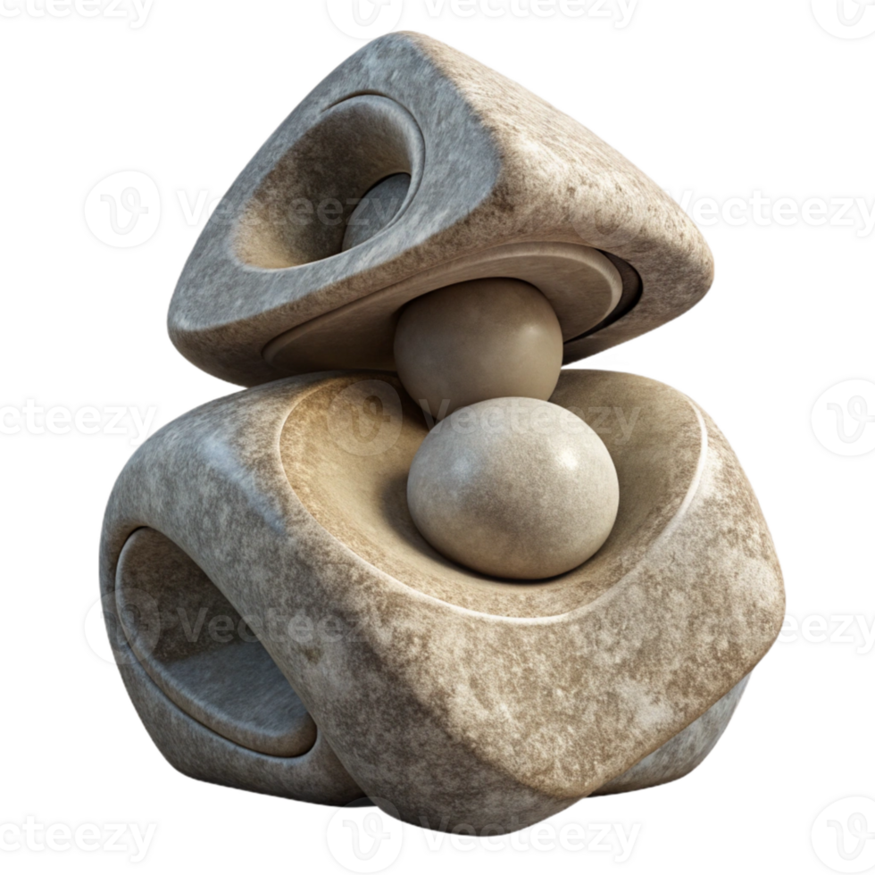 stunning contemporary Abstract Stone Sculpture Abstract Form authentic png