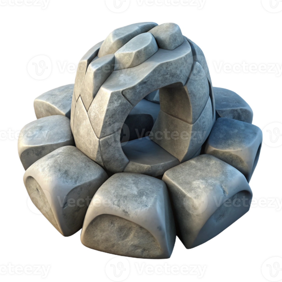 magnificent vintage Abstract Stone Sculpture Element exclusive png