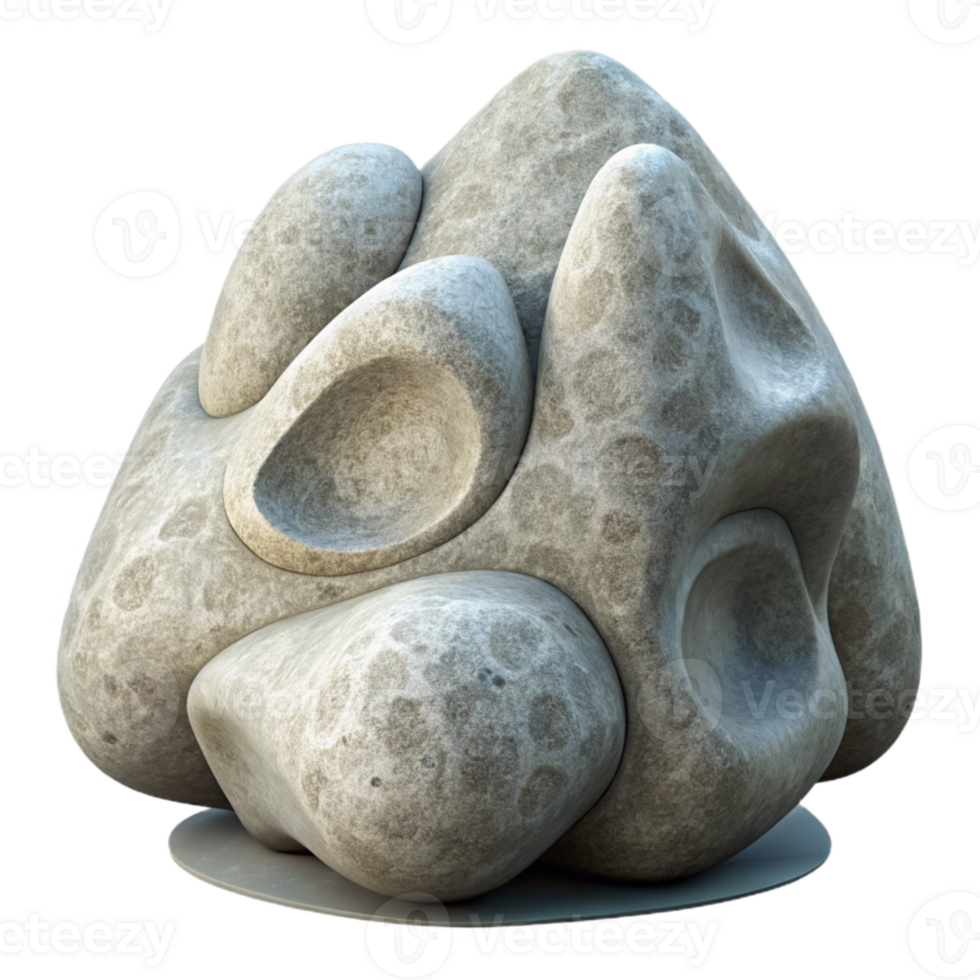 magnificent minimalist Abstract Stone Sculpture Organic Form detailed png