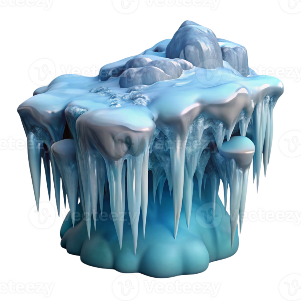vibrant rustic A Frozen Waterfall in Winter with Icicles png