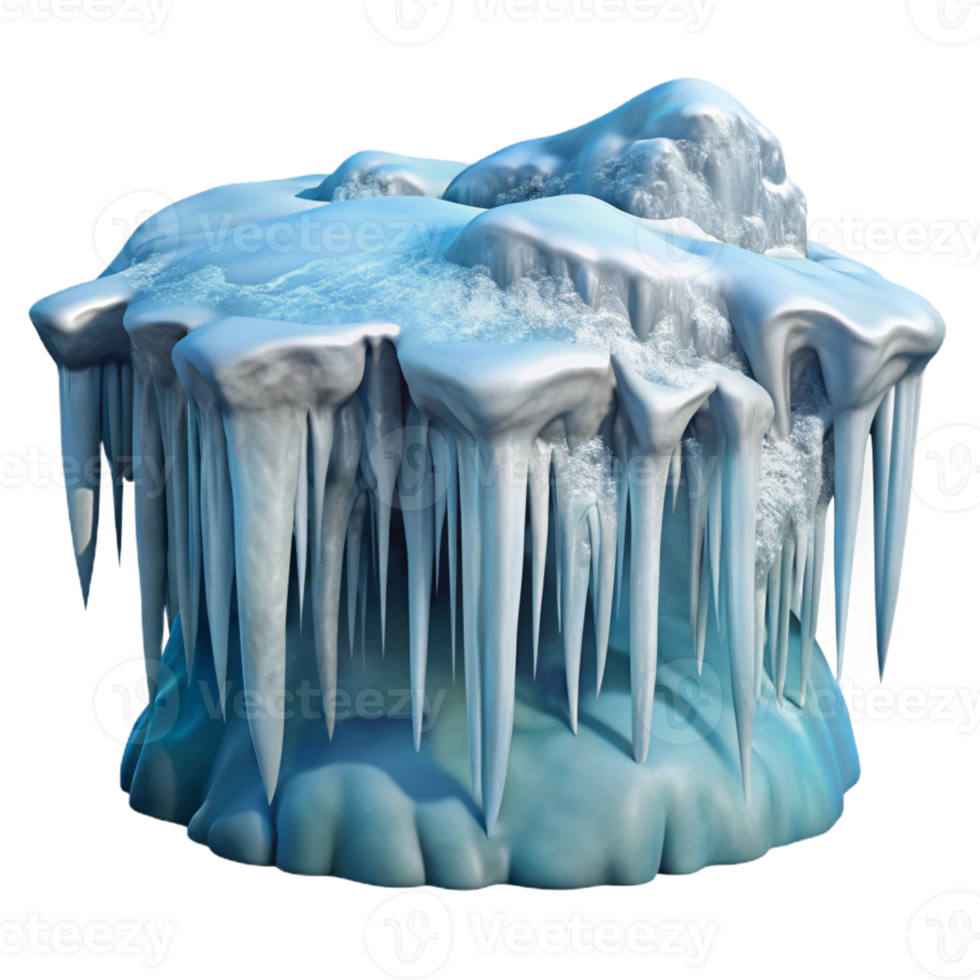 impressive artistic A Frozen Waterfall in Winter with Icicles exclusive png