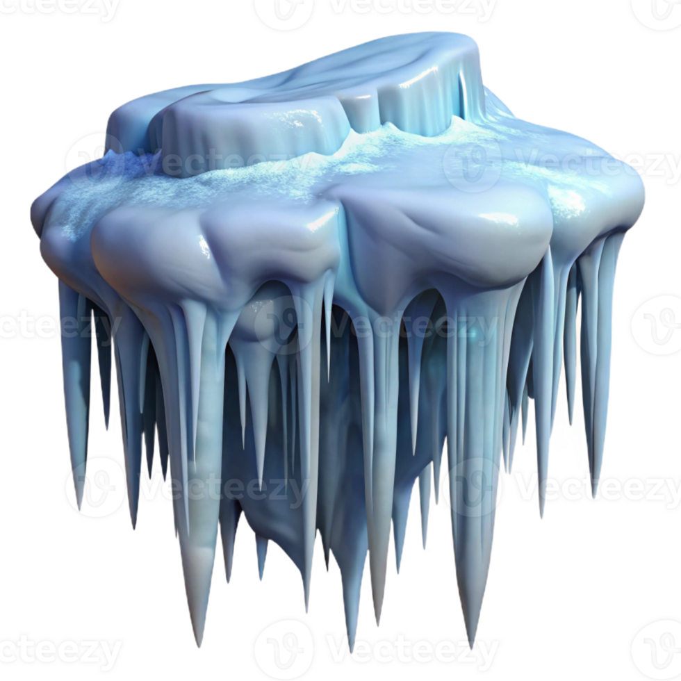 stunning classic A Frozen Waterfall in Winter with Icicles detailed png