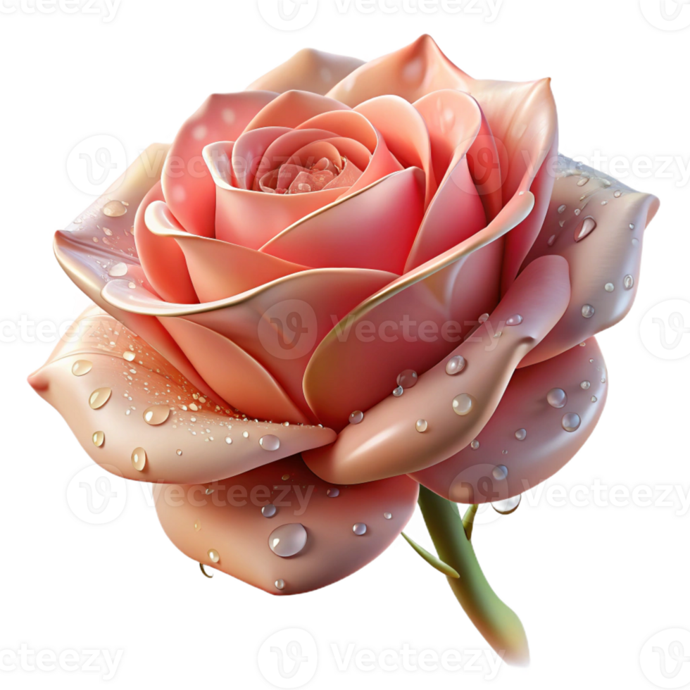 magnificent modern A Single Rose Blossom Petals Unfu authentic png