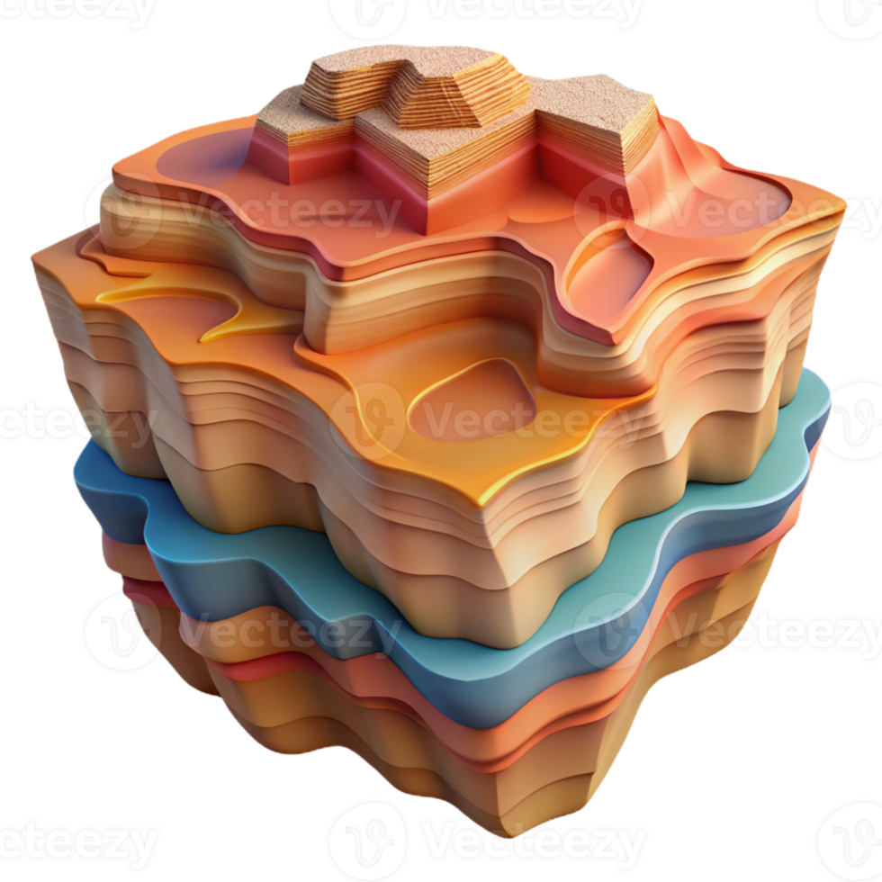 vibrant vintage Wind-and-water Carved Desert Canyon original png