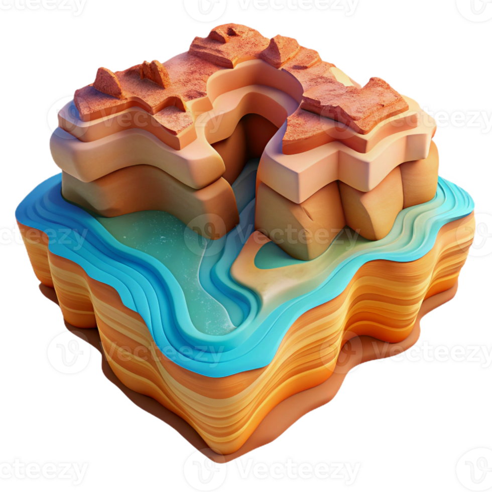 dramatic rustic Wind-carved Desert Canyon original png
