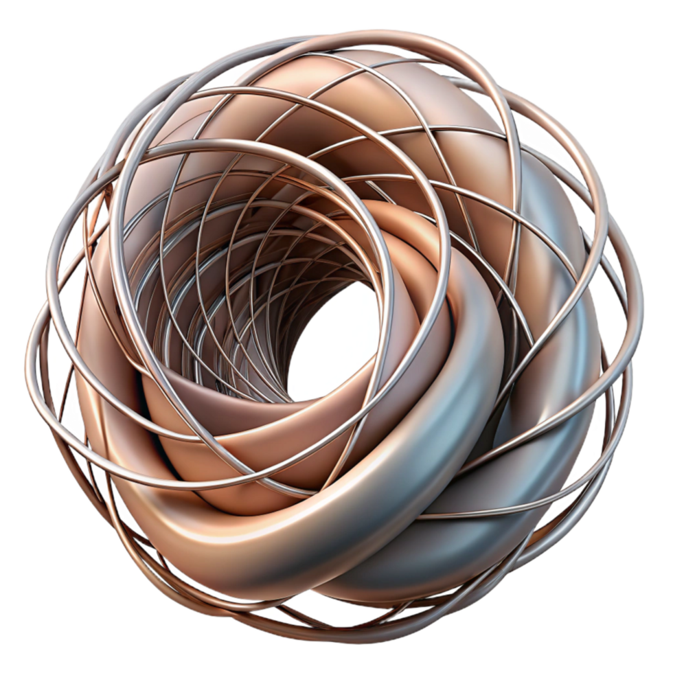 extraordinary artistic Abstract Wire Sculpture Curved Lines Cutout Element high quality png