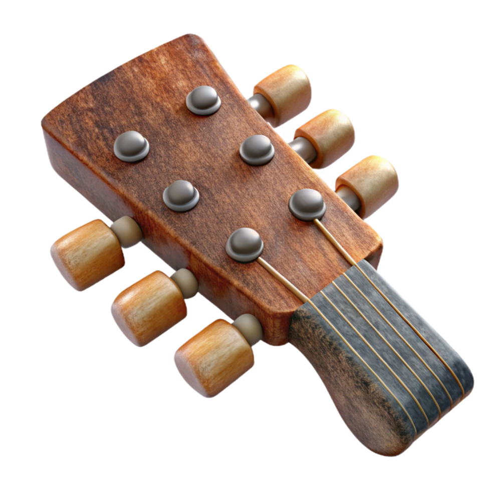 serene creative Acoustic Guitar Headstock Tuning Pegs Cutout detailed png