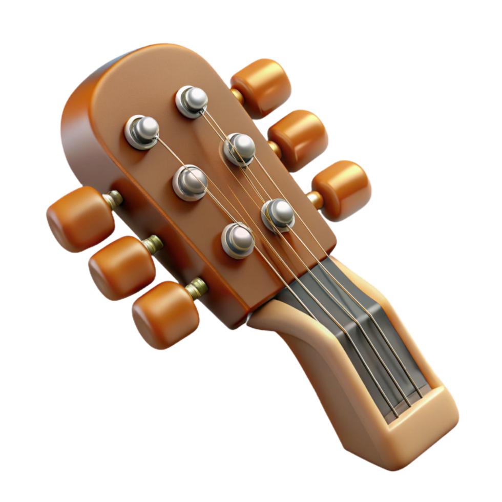 elegant abstract Acoustic Guitar Headstock Tuning Pegs Cutout high resolution png