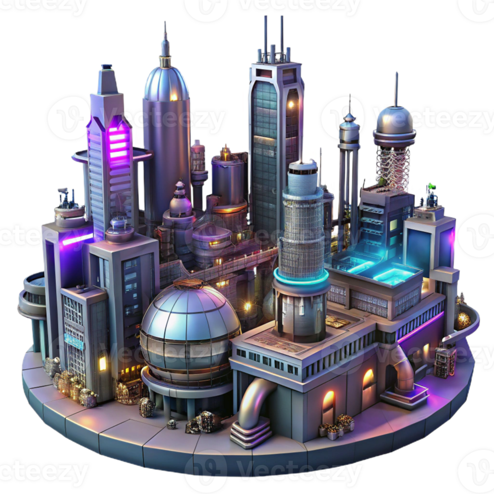 dramatic vintage A Futuristic Steampunk Cityscape Towering detailed png