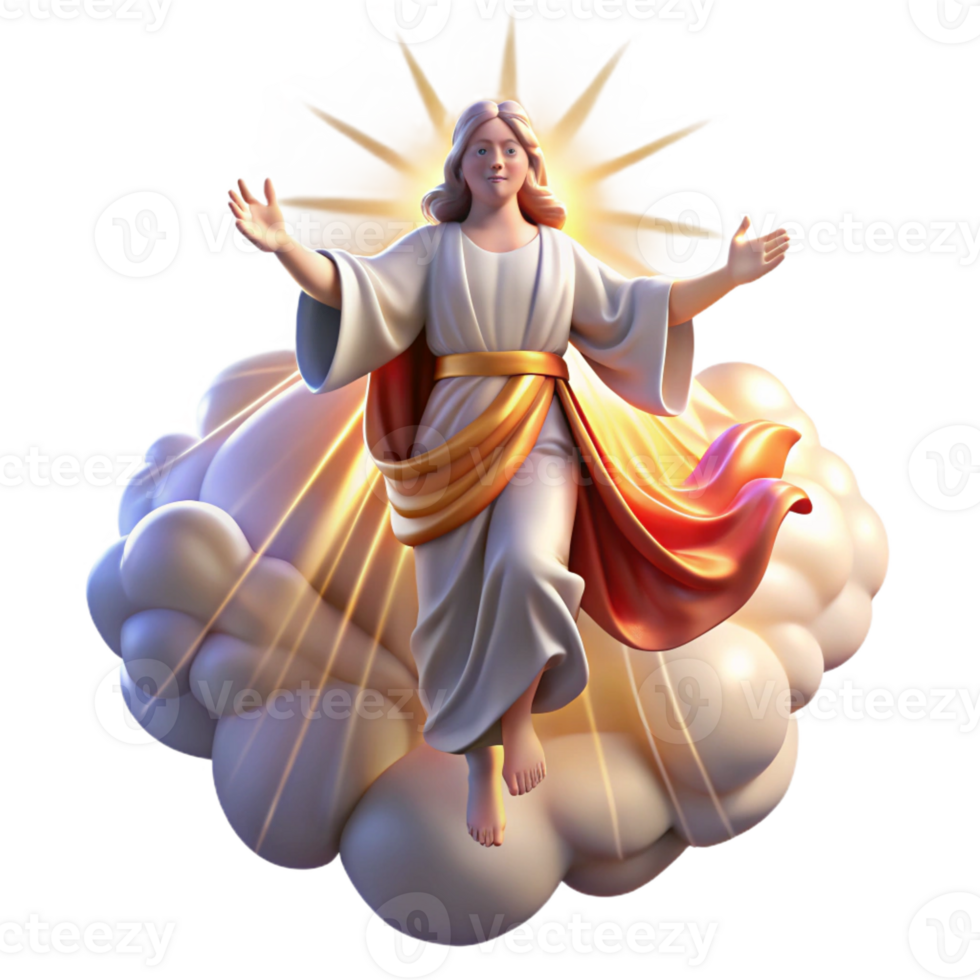 serene classic A Celestial Being Descending from the Heav detailed png