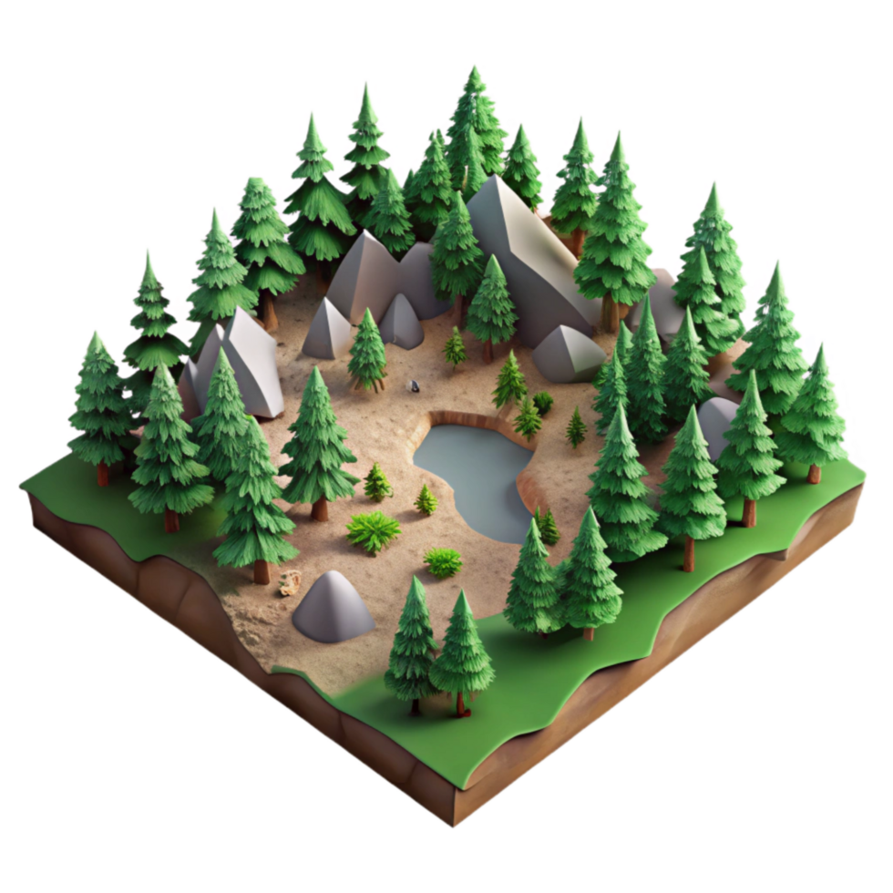 magnificent abstract Aerial View of Forest Landscape Photography Cutout detailed png
