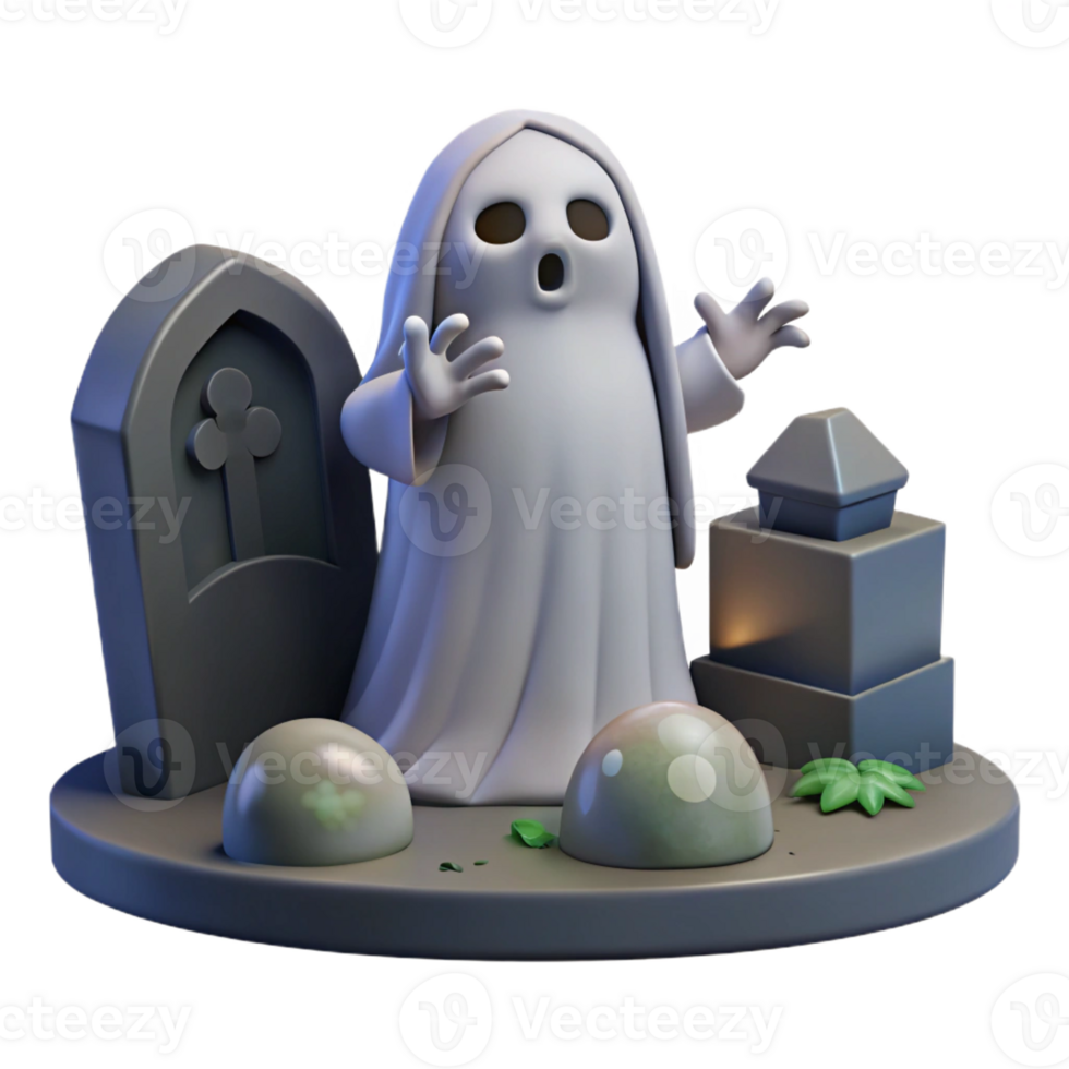 extraordinary rustic Ghost in a Graveyard high quality png