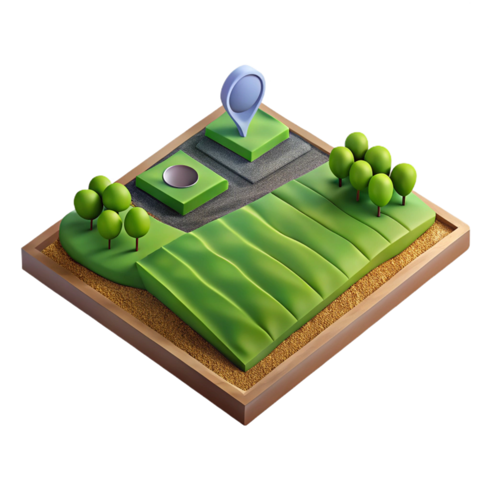 dramatic abstract Aerial View of Irrigated Field Cutout high quality png
