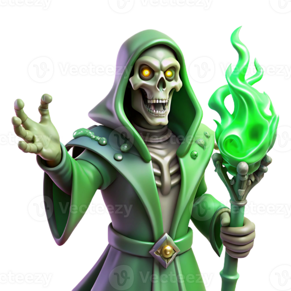 extraordinary classic A Powerful Lich Casting a Spell of Necroman genuine png