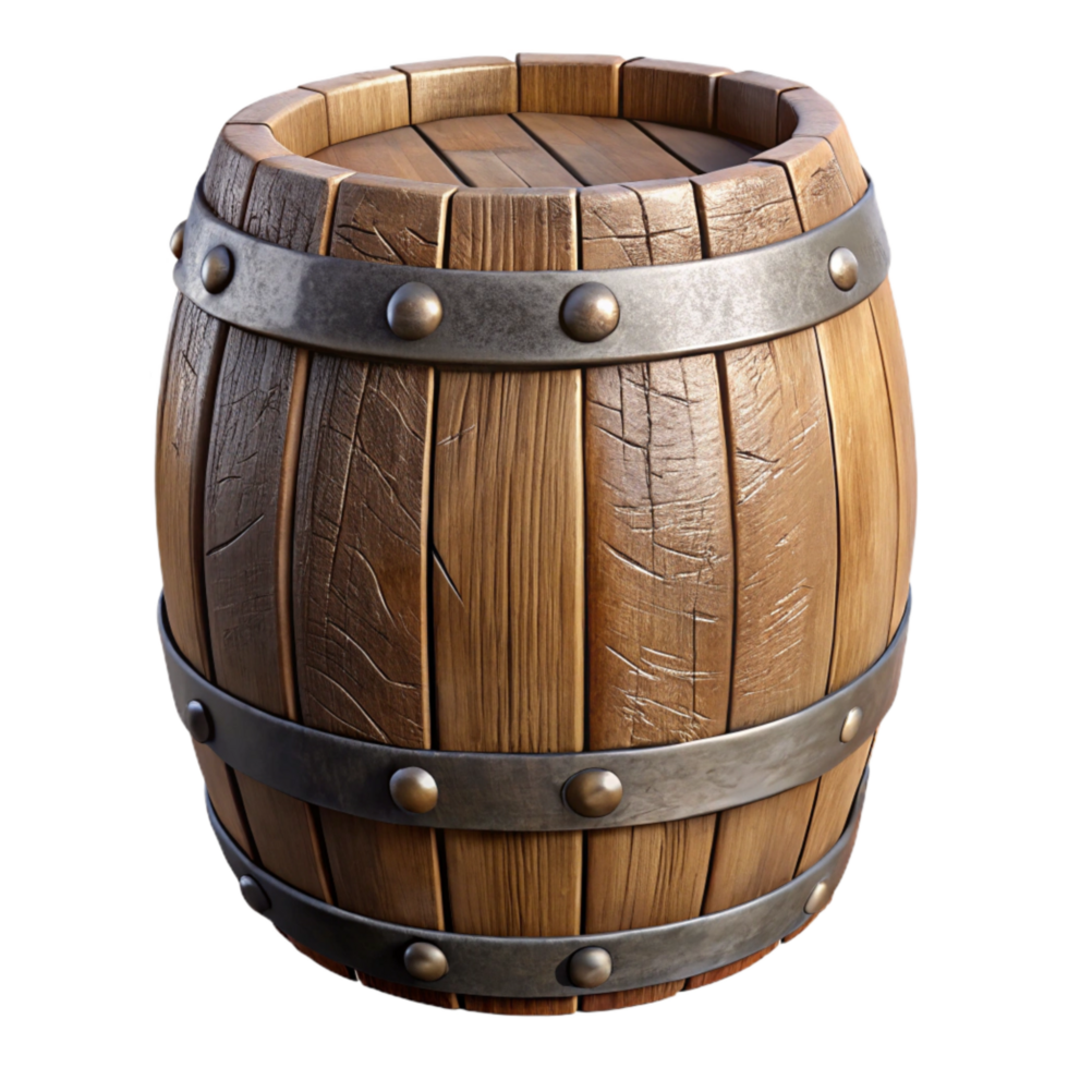 extraordinary abstract Aged Wooden Barrel Front View Element genuine png