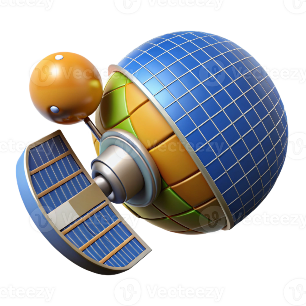 stunning rustic A Satellite Orbiting Earth Intricate Sola original png