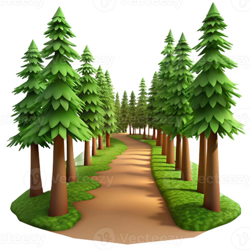 magnificent vintage A Winding Dirt Path Leading Through a Den original png